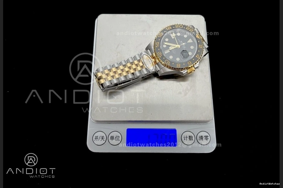 II CHS SH3285 GRNR Super 881 YG WeatherProof Clone New ARF GMT-Master Best (Gain 1:1 Dial Weight) Bracelet Edition Black SS 126713 on 0728